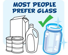 Most people prefer glass